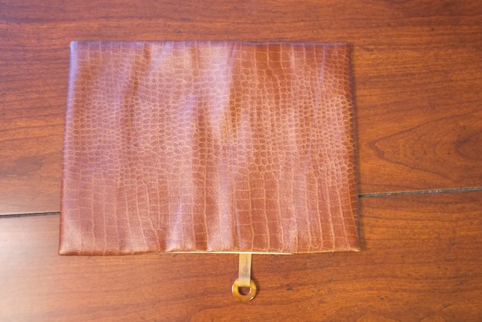 Faux alligator leather book cover